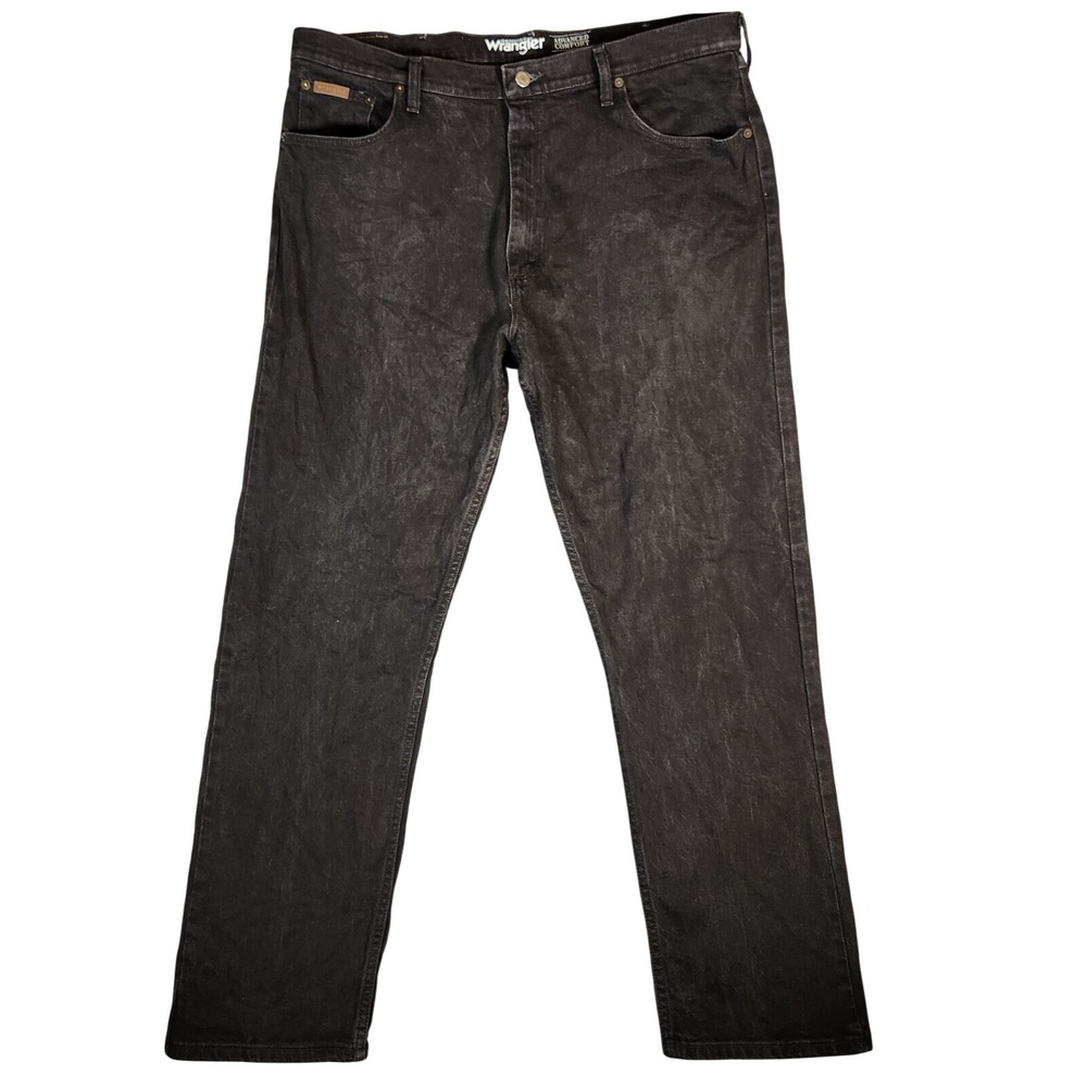 Wrangler Jeans Men 40x32 Advanced Comfort Black‎ MGW25BK Straight Stretch Denim